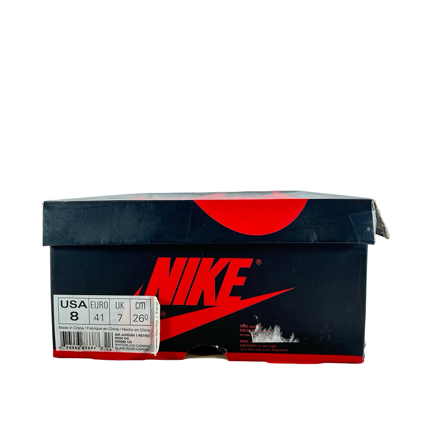 555088 123 Jordan 1 Retro Carmine (2014) [USED] - 8 M (Used)