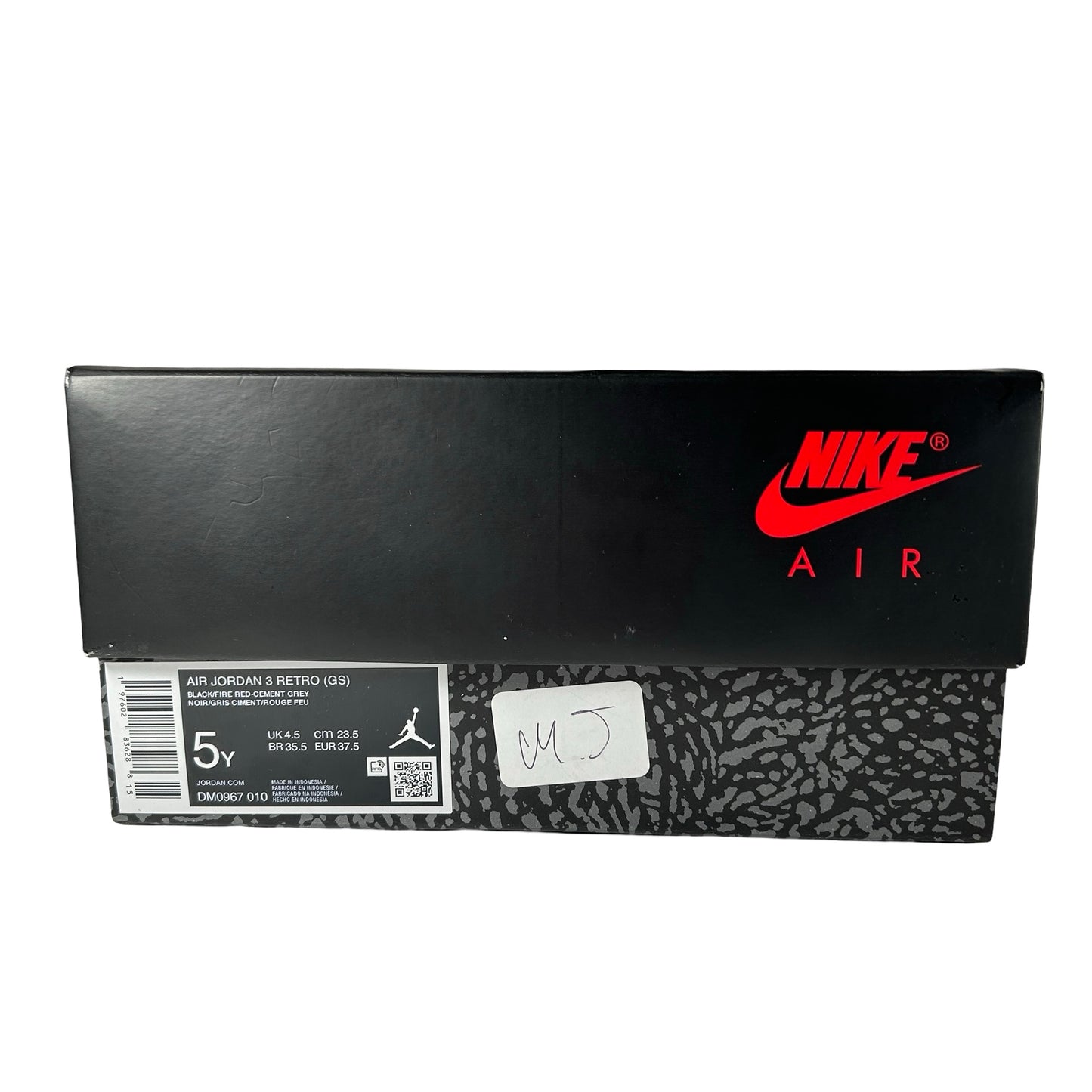 DM0967 010 Jordan 3 Retro Black Cement (2024) (GS) [USED] - 5Y (Used)