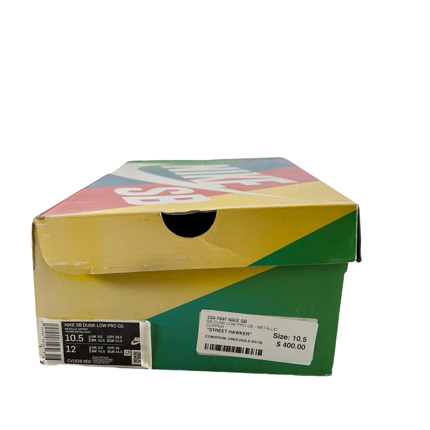 CV1628 800 Nike SB Dunk Low Street Hawker [USED] - 10.5 M (Used)