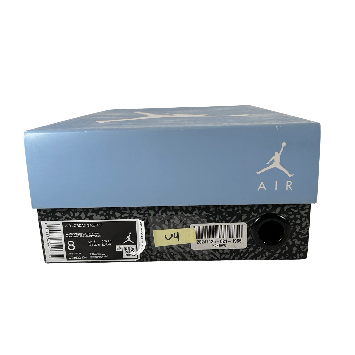 CT8532 104 Jordan 3 Retro UNC (2020) [USED] - 8 M (Used4)