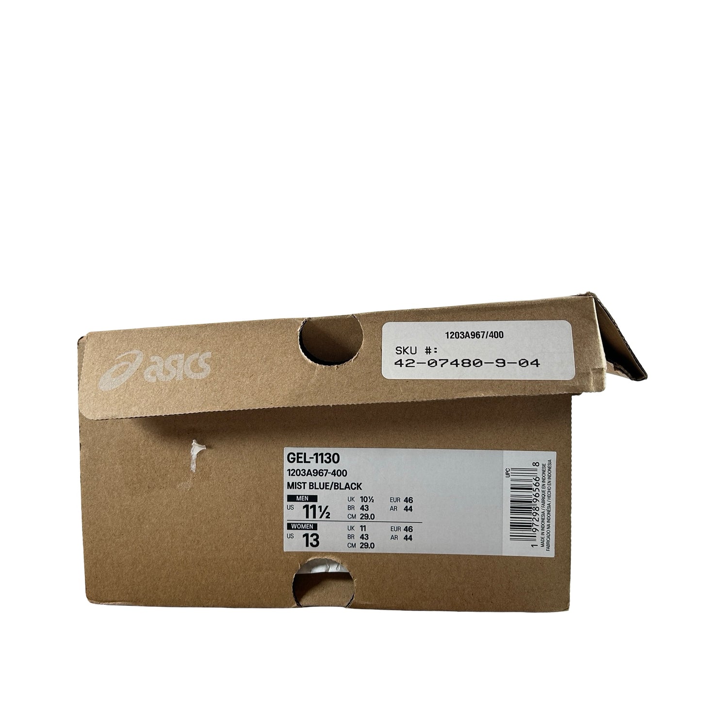 1203A967 400 ASICS Gel-1130 Black Ice Blue [USED] - 11.5 M (Used)