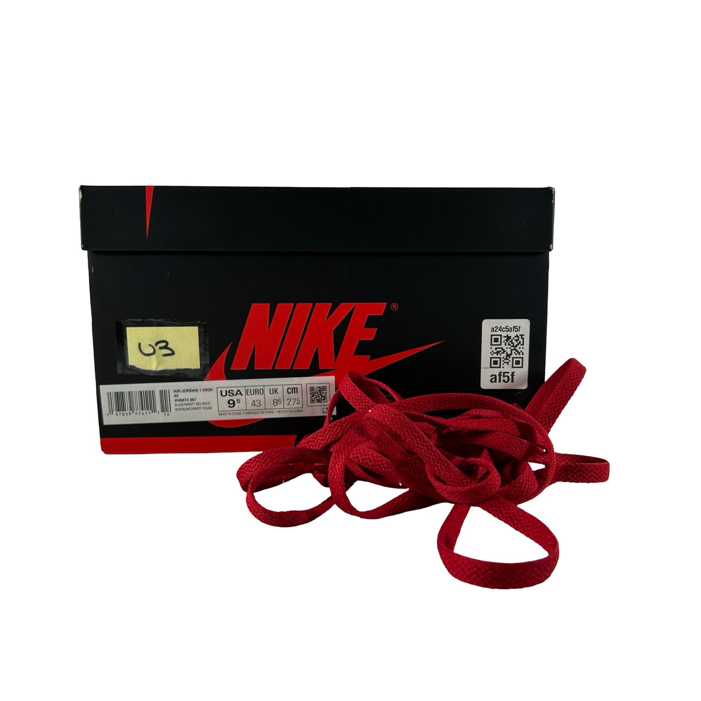 HV6674 067 Jordan 1 Retro High '85 OG Bred (2025) [USED] - 9.5 M (Used3)