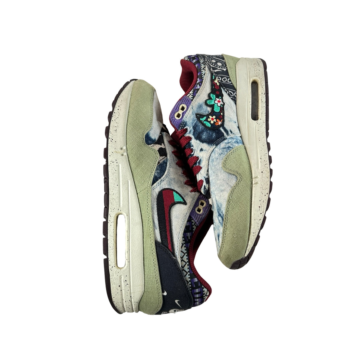 DN1803 300 Nike Air Max 1 Concepts Denim Olive Canvas [USED] - 9.5 M (Used4) (Special Box)