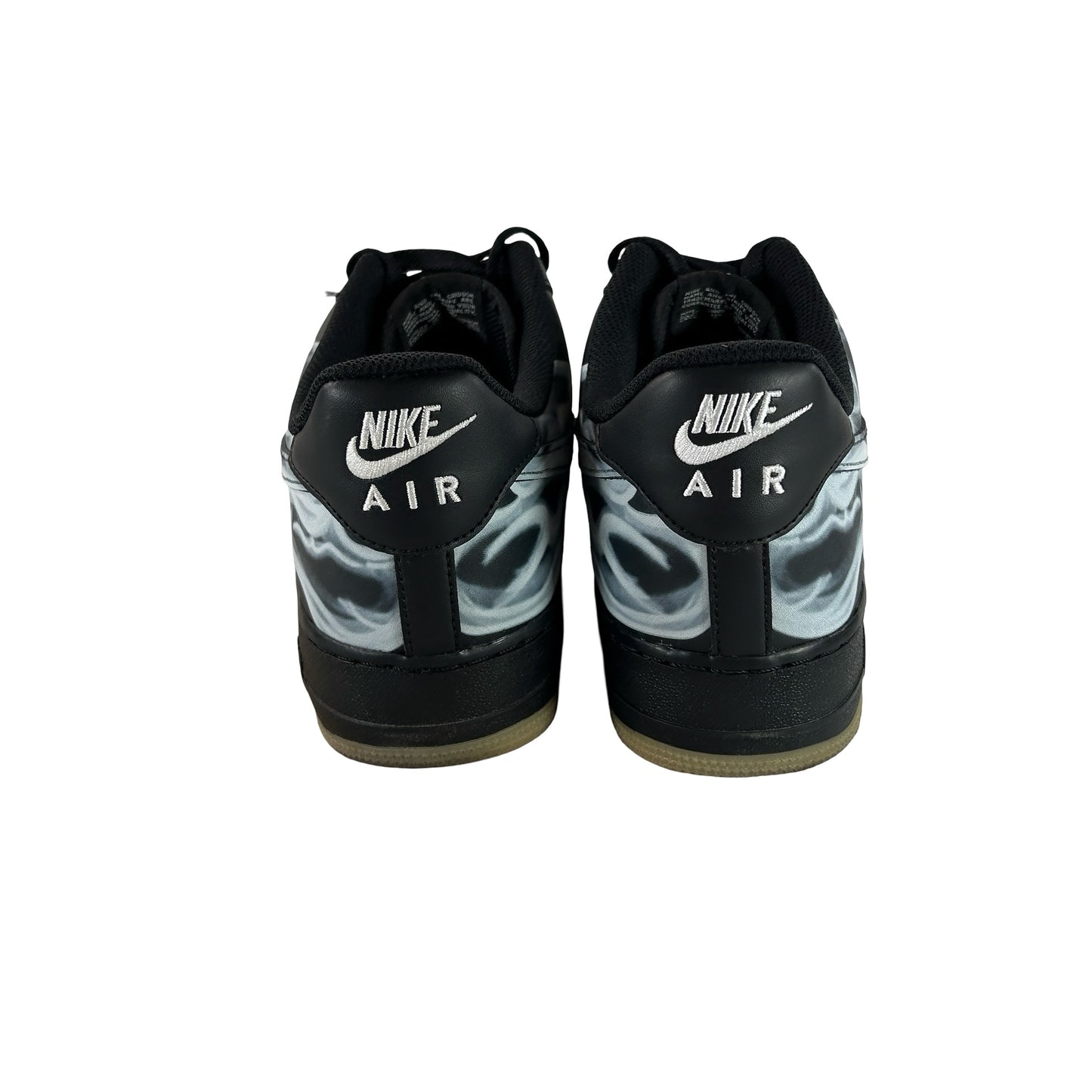 BQ7541 001 Nike Air Force 1 Low Black Skeleton Halloween (2019) [USED] - 13 M (Used) (No Box)