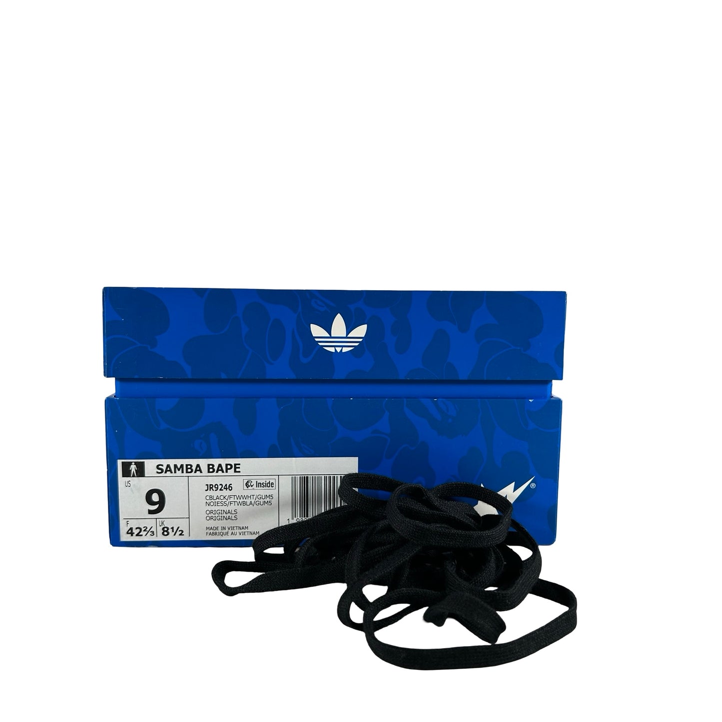 JR9246 adidas Samba Bape Black White Gum [USED] - 9 M (Used)
