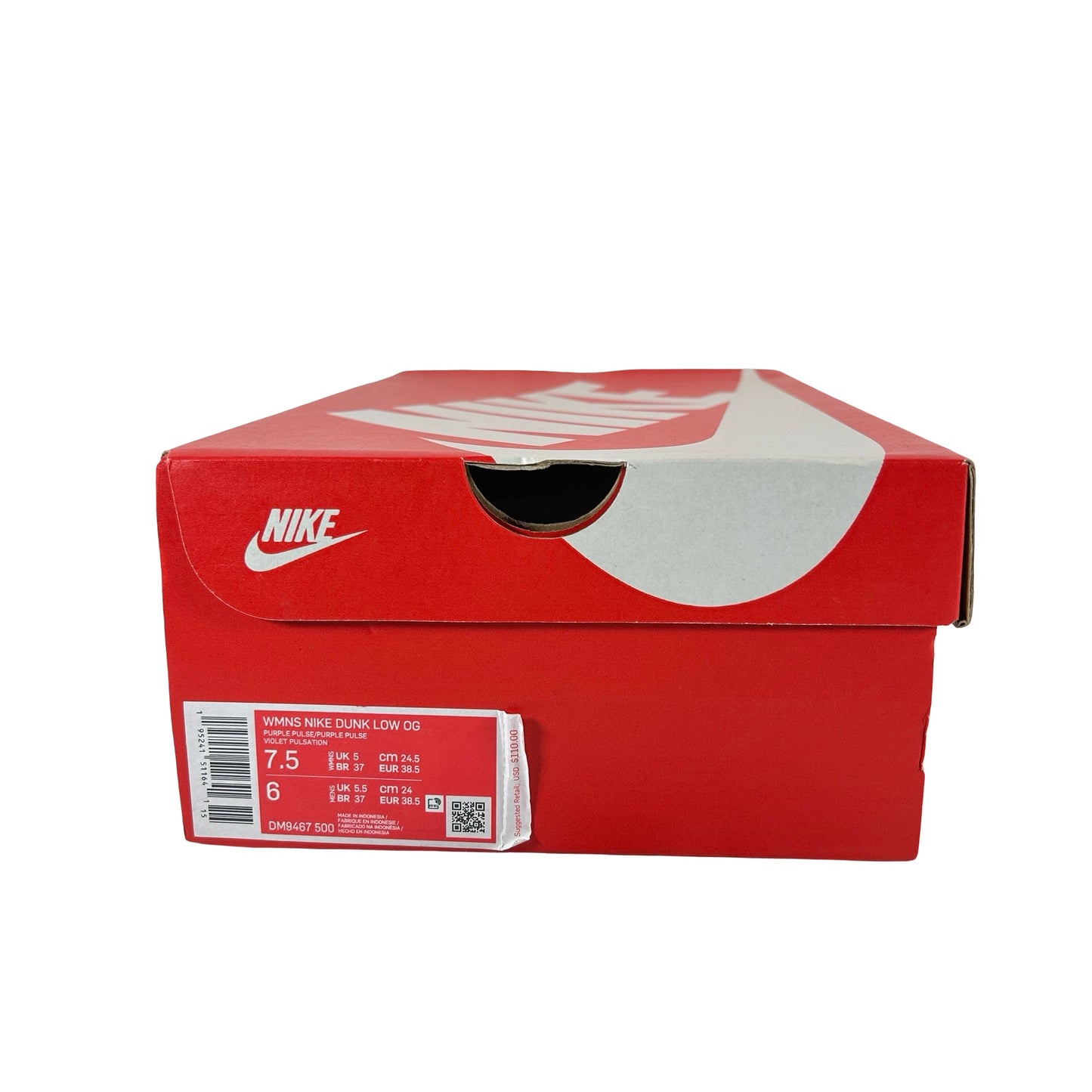 DM9467 500 Nike Dunk Low Purple Pulse (Women's) [USED] - 7.5 W (Used)