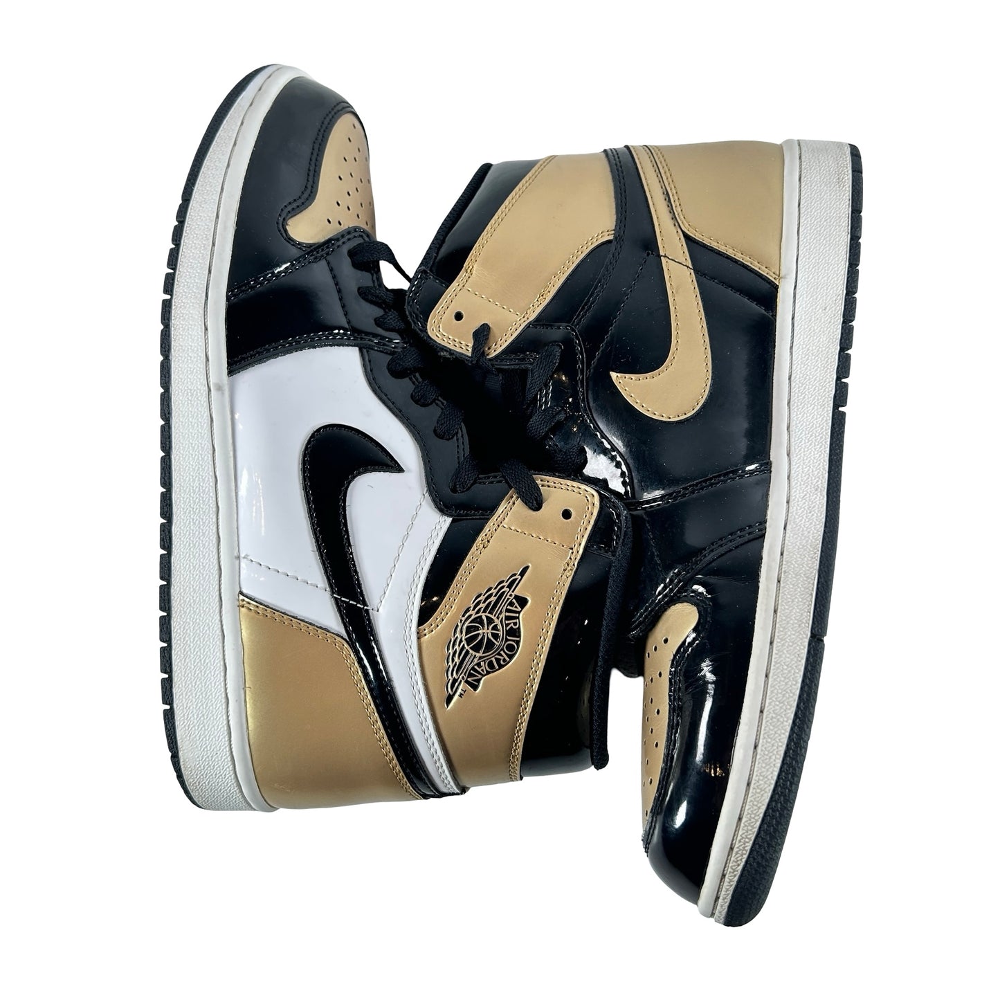 861428 007 Jordan 1 Retro High NRG Patent Gold Toe [USED] - 10 M (Used) (No Box)