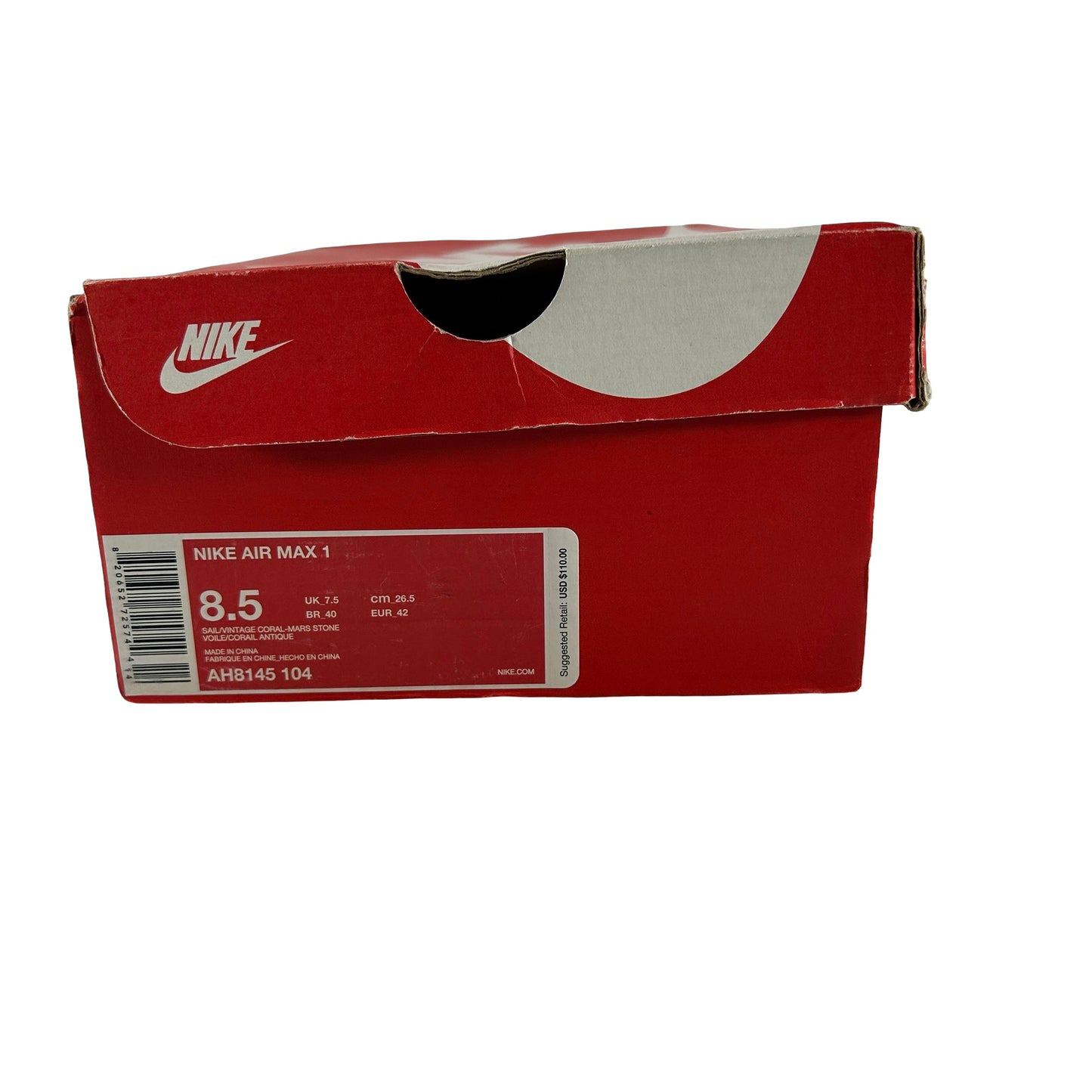 AH8145 104 Nike Air Max 1 Mars Stone [USED] - 8.5 M (Used)