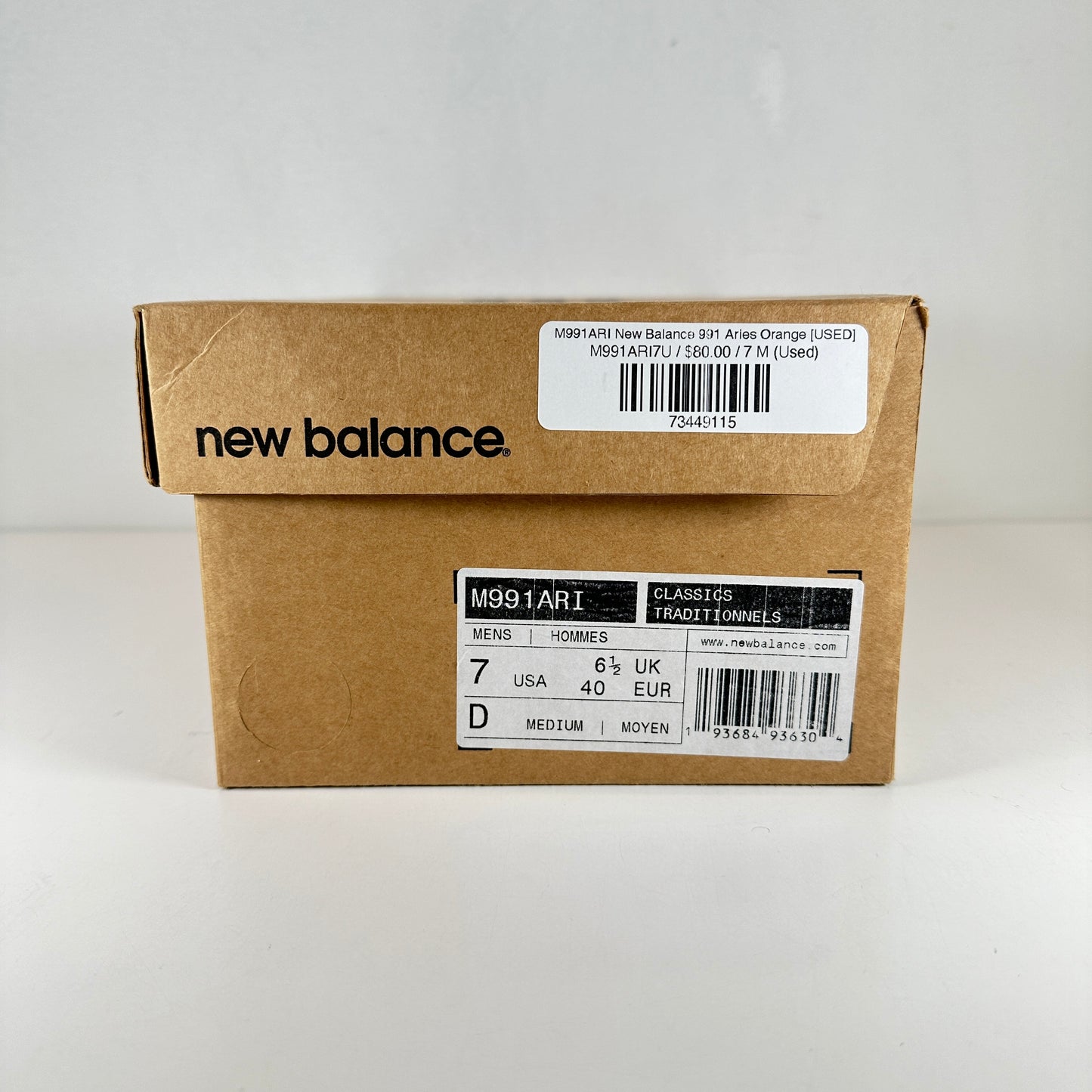 M991ARI New Balance 991 Aries Orange [USED] - 7 M (Used)