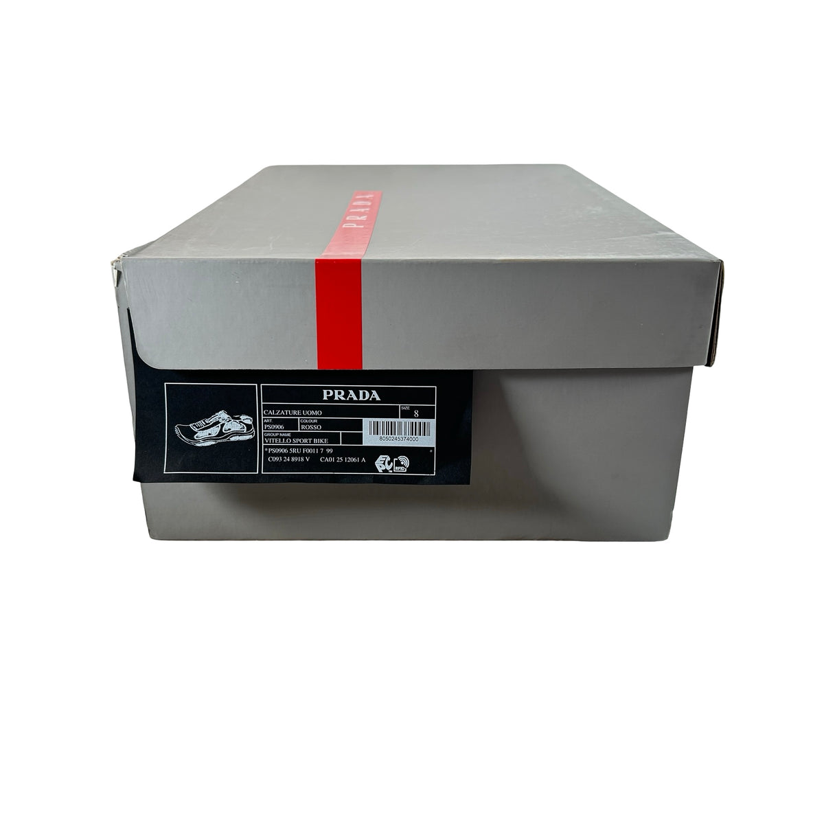 PS0906 5RU F0011 Prada America’s Cup Original Sneakers Rosso Red [USED] - PRADA 8 / US 9 M (Used)