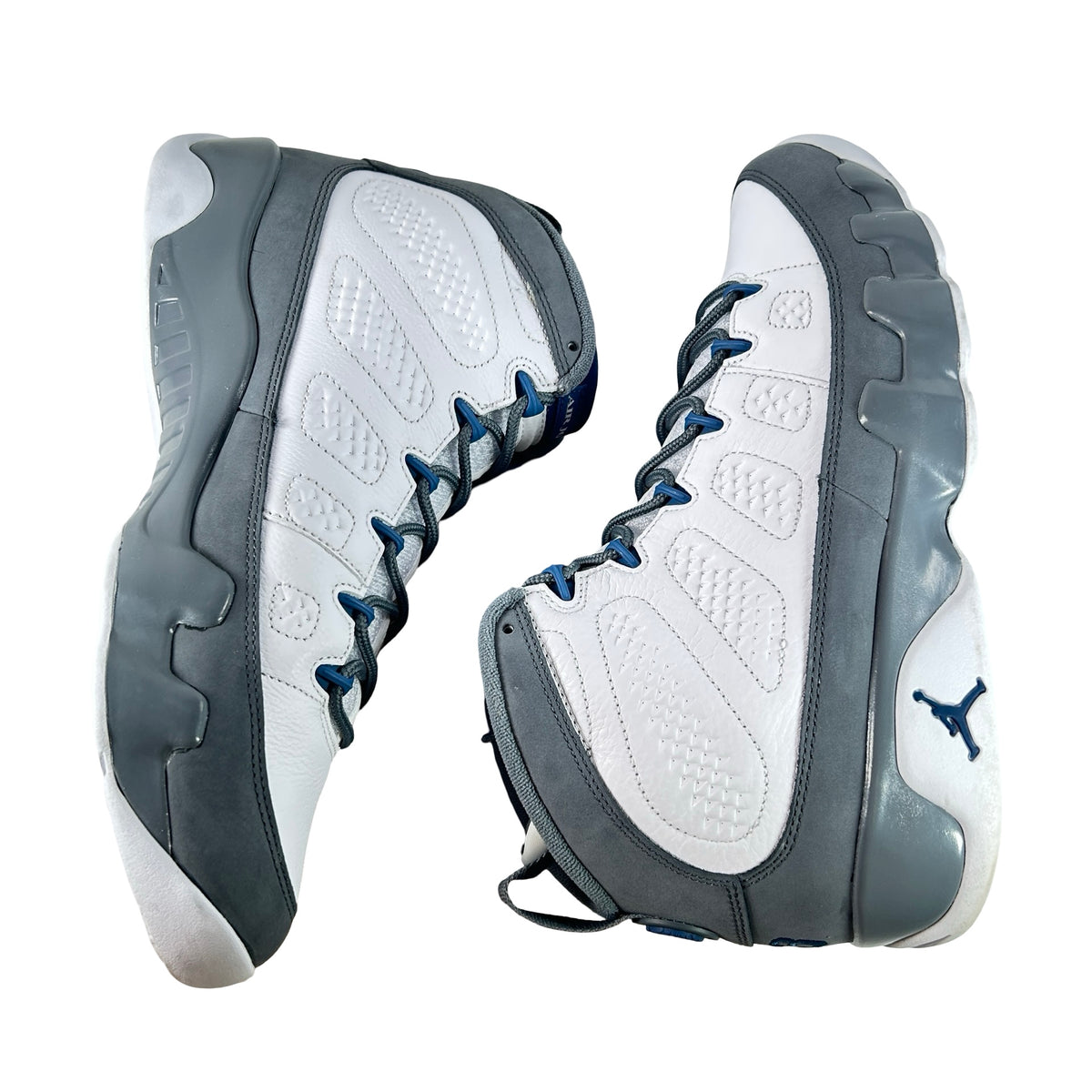 HV4794 100 Jordan 9 Retro Flint Grey French Blue (2026) [USED] - 12 M (Used2)