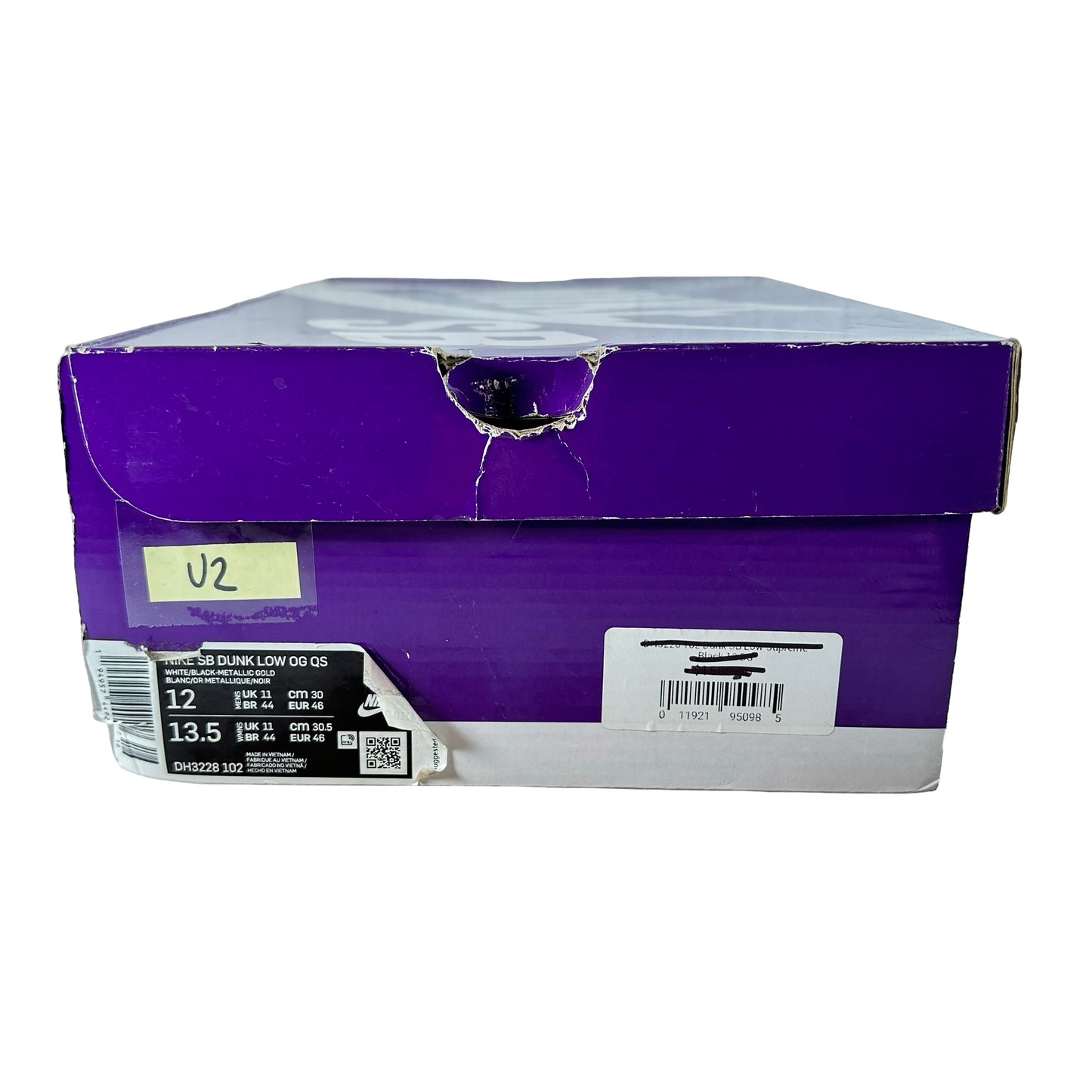 DH3228 102 Dunk SB Low Supreme Black [USED] - 12 M (Used2)