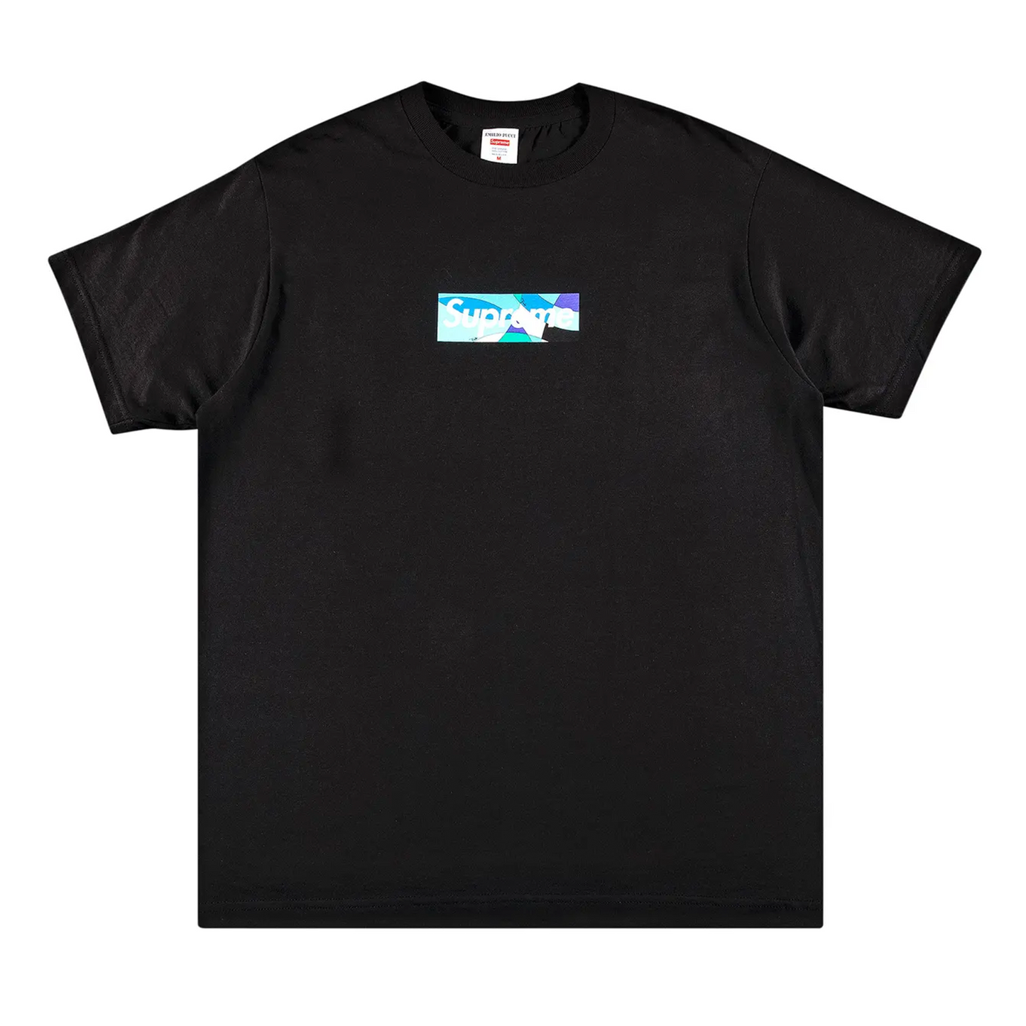 Supreme Emilio Pucci Box Logo Tee Black/Blue [USED] - M (Used)