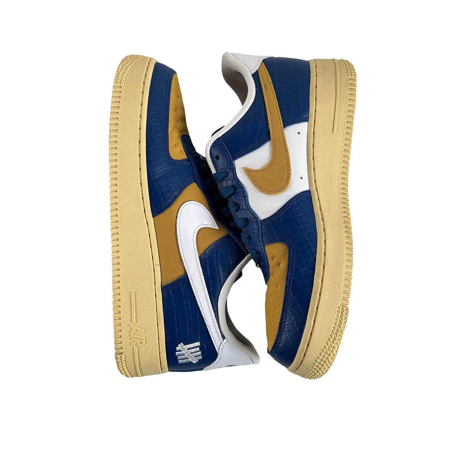 DM8462 400 Nike Air Force 1 Low SP Undefeated 5 On It Blue Yellow Croc [USED] - 7 M (Used)