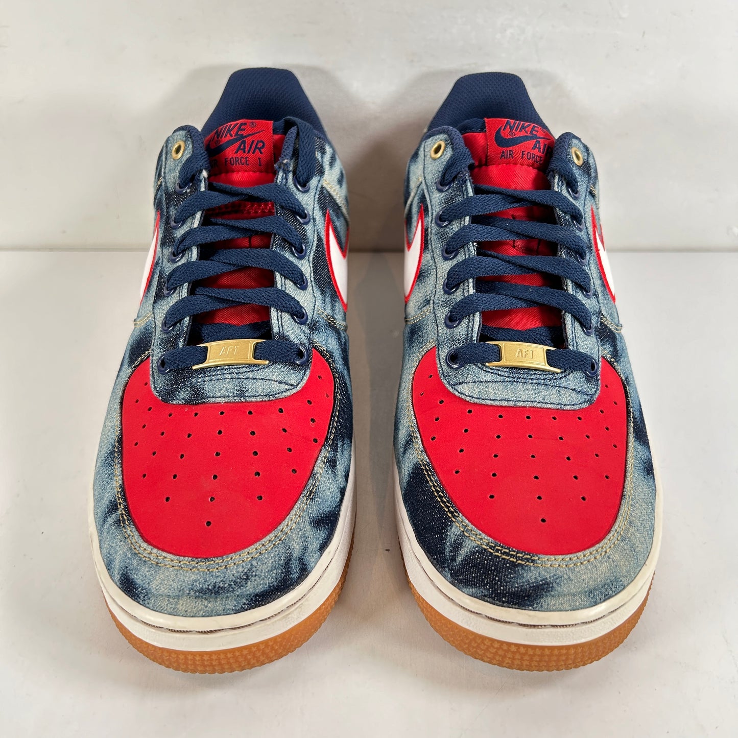 630930 400 Nike Air Force 1 Low Acid Washed Denim [USED] - 10.5 M (VNDS) (Replace Box)