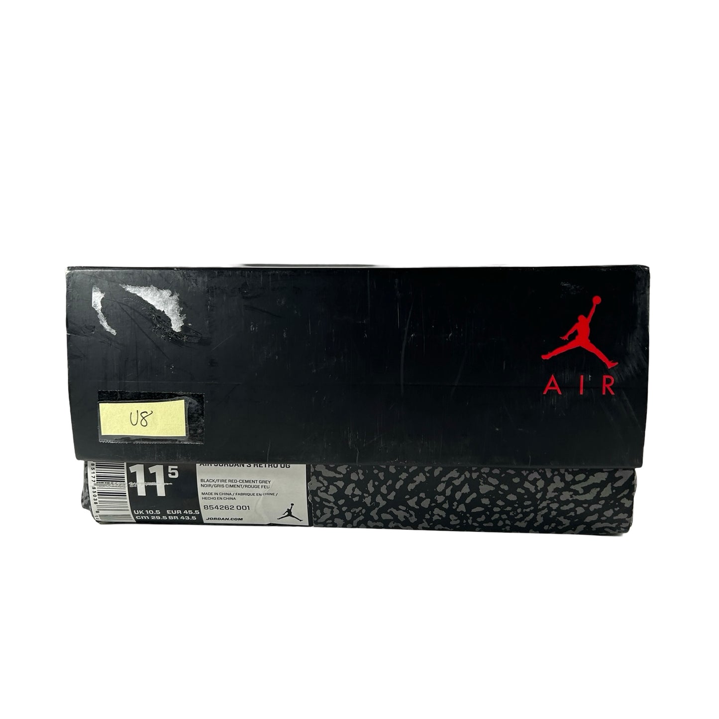 854262 001 Jordan 3 Black Cement 2018 [USED] - 11.5 M (Used8)