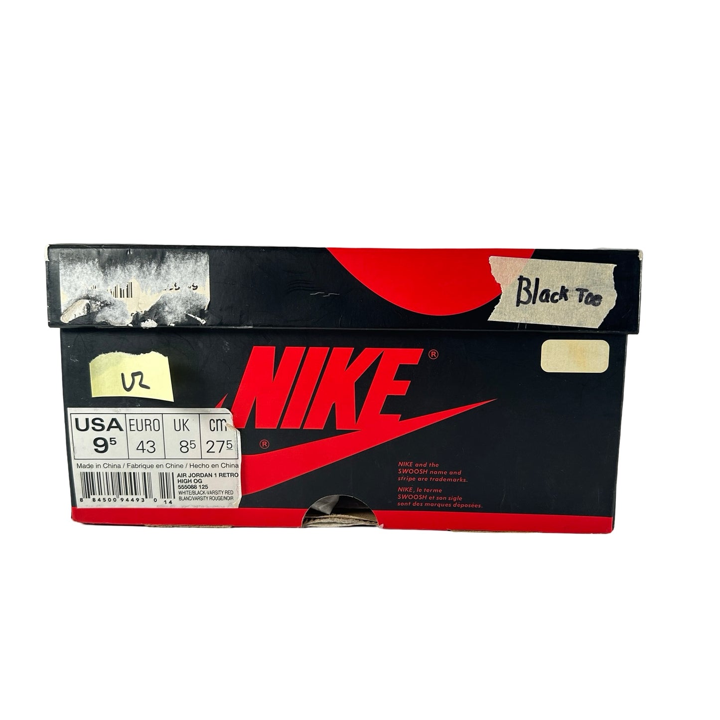 555088 125 Jordan 1 Retro Black Toe (2016) [USED] - 9.5 M (Used2)