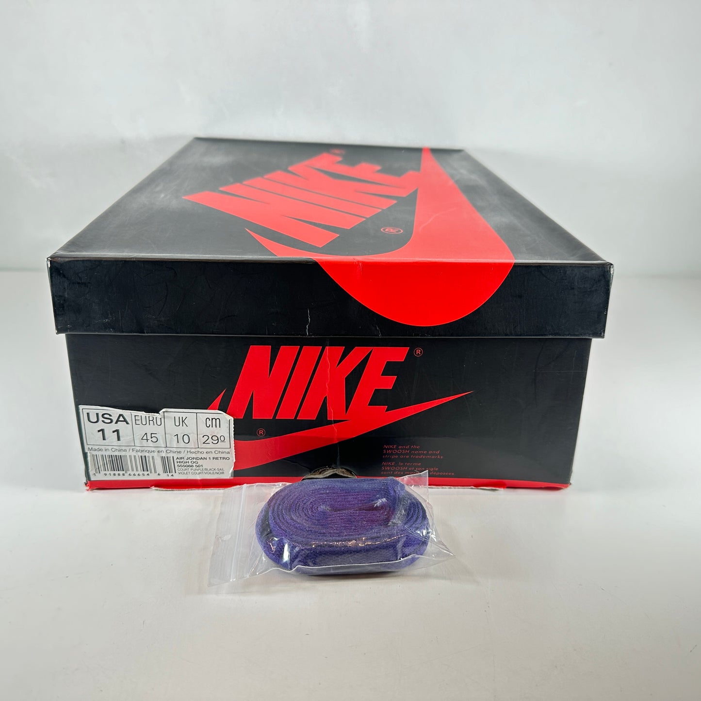 555088 501 Jordan 1 Court Purple [USED] - 11 M (Used)