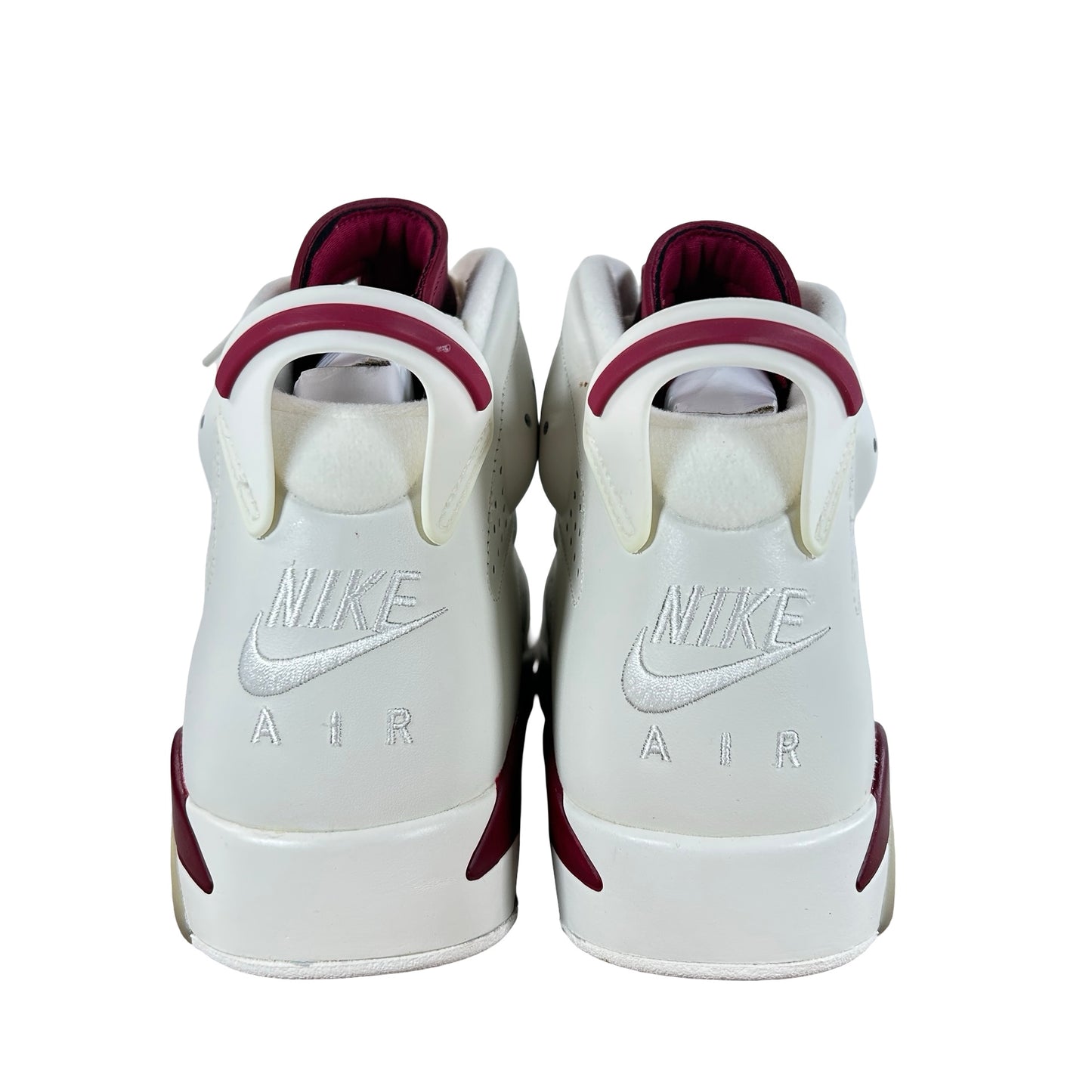 384664 116 Jordan 6 Maroon  - 10.5 M (Yellowing3) (Damaged Lid)
