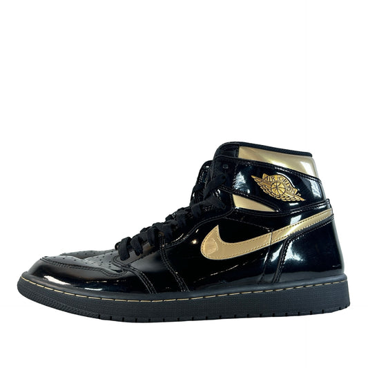 555088 032 Jordan 1 Black/Gold [USED] - 12 M (Used) (No Box)
