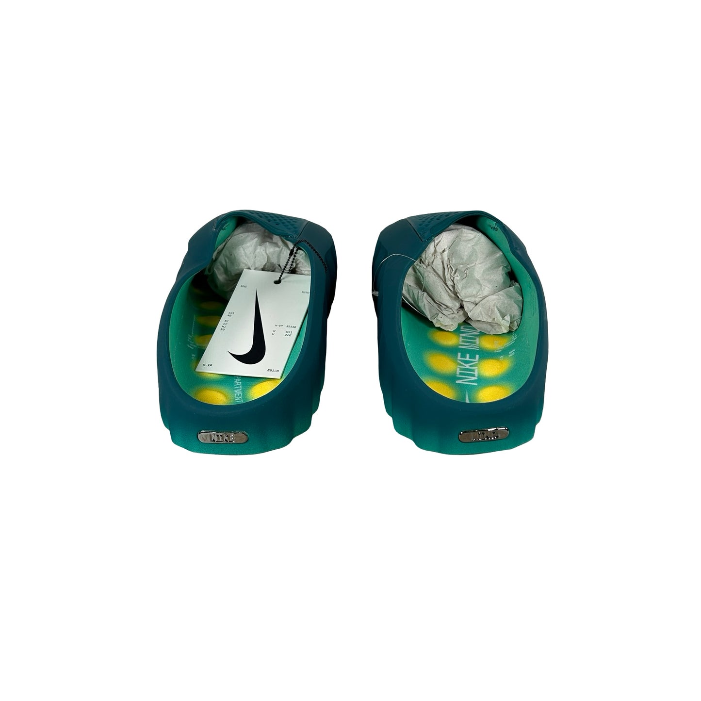 HQ4307 301 Nike Mind 001 Slide Geode Teal Light Menta - 11 M (Dent On Left Foot)