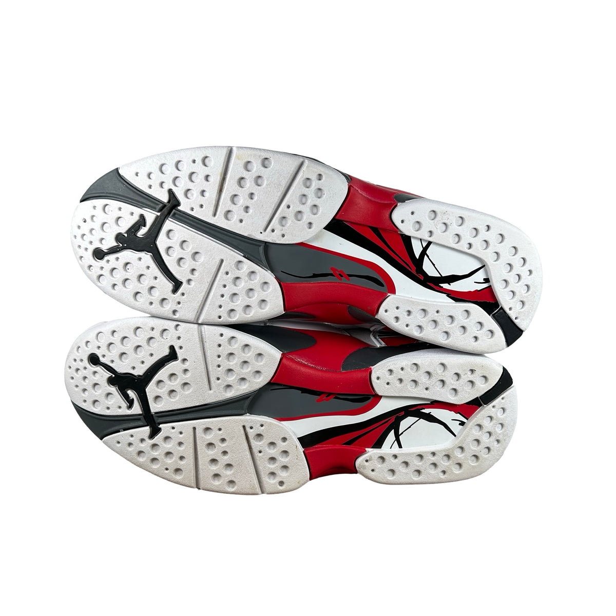 305381 100 Jordan 8 Retro White True Red (2025) [USED] - 9 M (Used) (No Box)