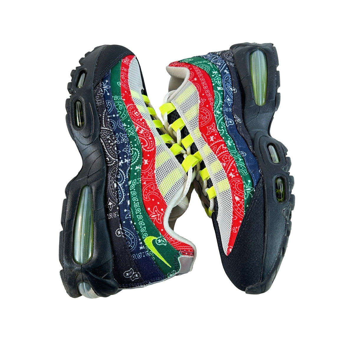 IQ0620 100 Nike Air Max 95 OG Big Bubble Neon Paisley Bandana [USED] - 10.5 M (Used)