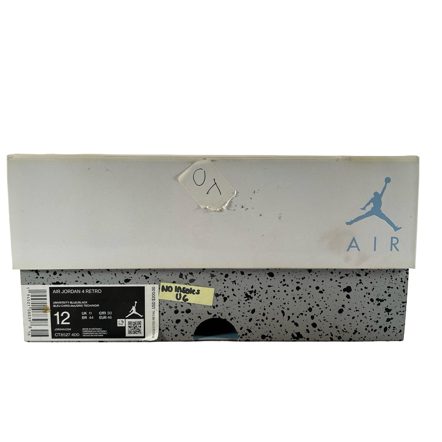 CT8527 400 Jordan 4 University Blue [USED] - 12 M (Used6) (No Insoles)