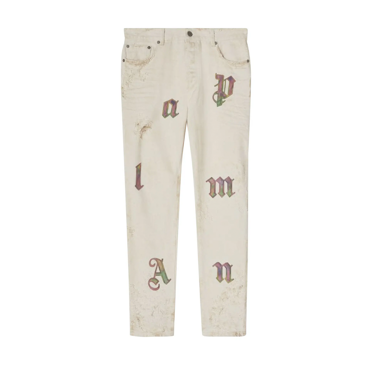 Palm Angels Bull Rainbow Logo Patch Jeans [USED] - 34 (Used)