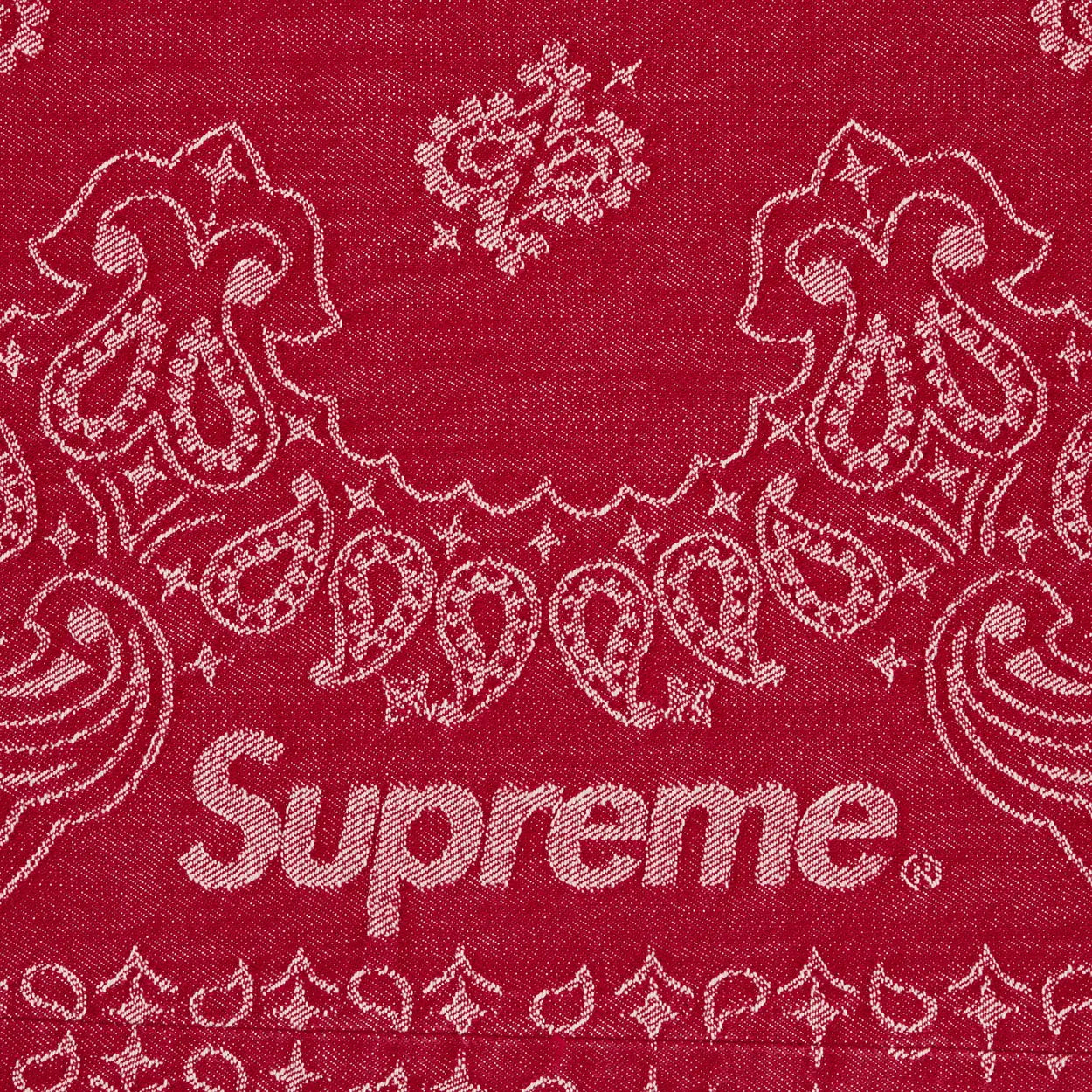 Supreme Bandana Jacquard Baggy Jean 'Red'