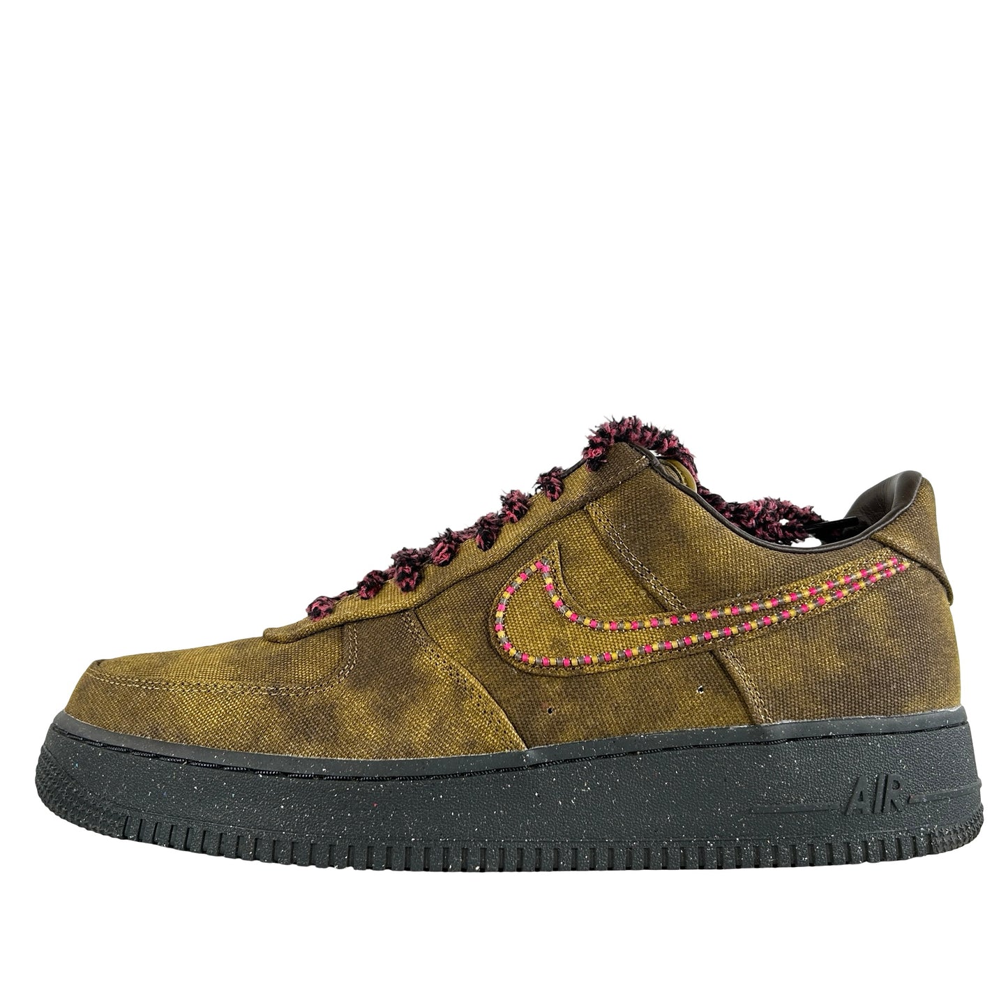 IO4474 300 Nike Air Force 1 Low '07 QS Boucle Desert Moss Fierce Pink [USED] - 12 M (Used)