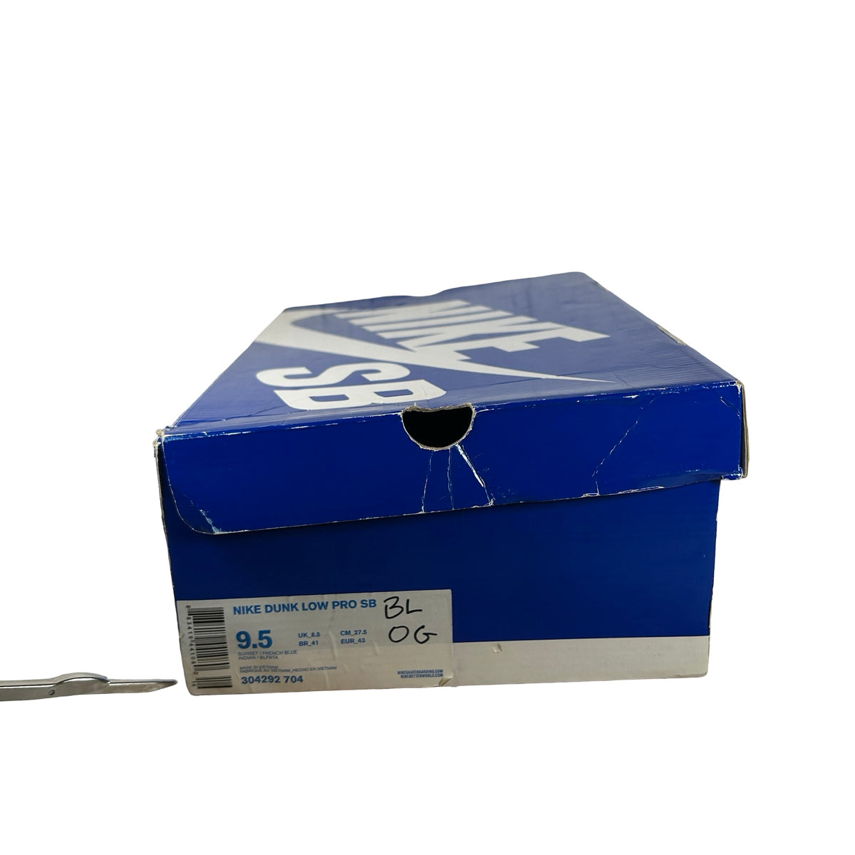 304292 704 Nike SB Dunk Low Sunset French Blue [USED] - 9.5 M (Used)