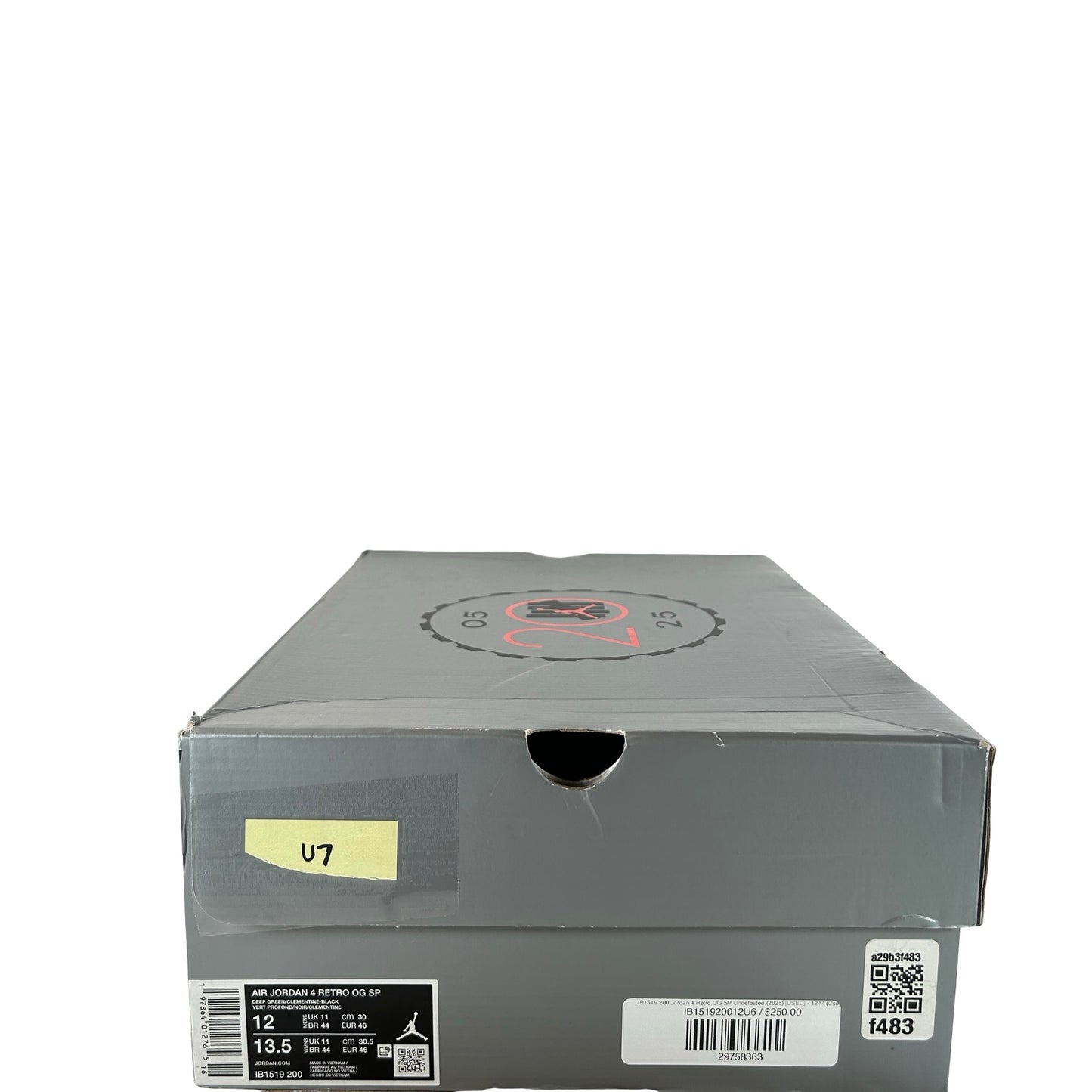 IB1519 200 Jordan 4 Retro OG SP Undefeated (2025) [USED] - 12 M (Used7)