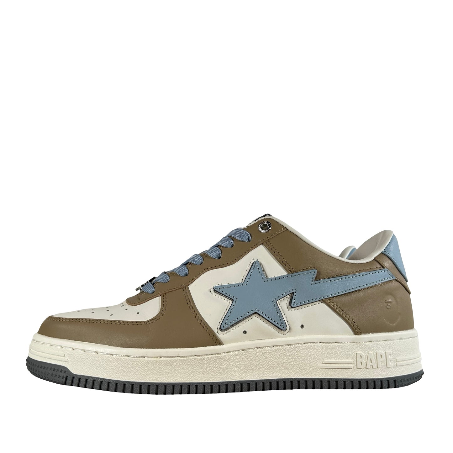 1J30191011 A Bathing Ape Bape Sta Low #4 Beige Sky Blue [USED] - 9.5 M (Used)
