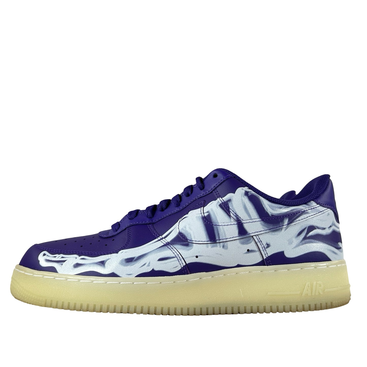 CU8067 500 Nike Air Force 1 Low '07 QS Purple Skeleton Halloween [USED] - 11.5 M (Used)