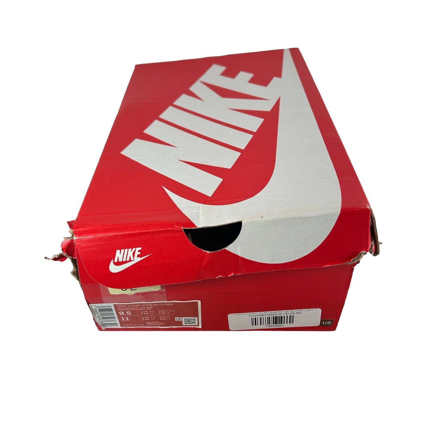 FN7649 110 Nike Zoom Vomero 5 Supersonic Light Bone Black [USED] - 9.5 M (Used2)