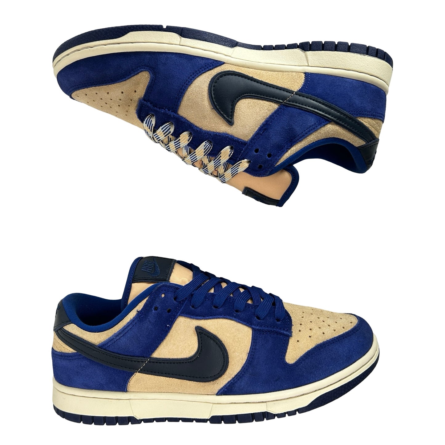 DV7411 400 Nike Dunk Low LX Blue Suede (Women's) [USED] - 8.5 W (Used) (No Box)