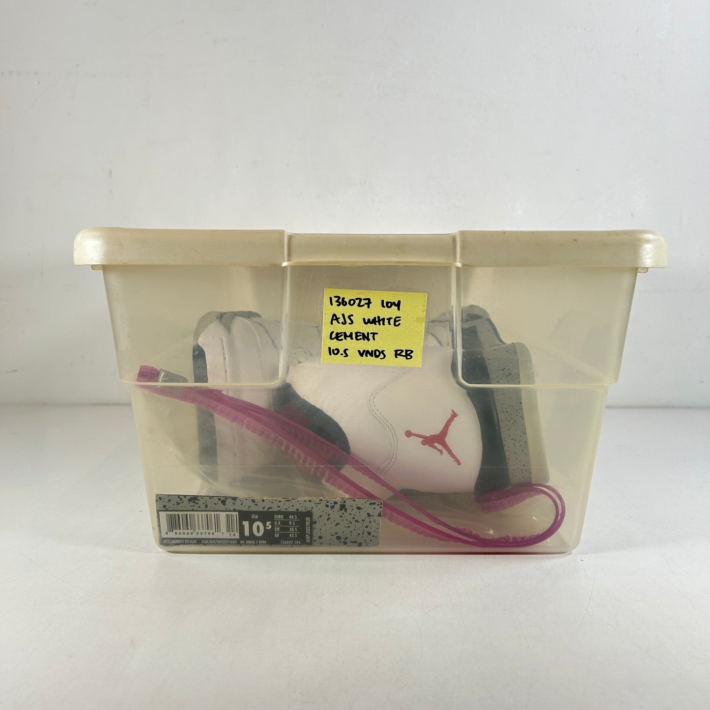 136027 104 Jordan 5 Retro White Cement [USED] - 10.5 M (VNDS) (Replace Box)