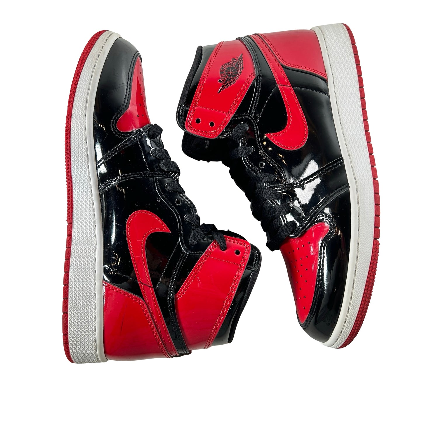 575441 063 Jordan 1 Retro High OG Patent Bred (GS) [USED] - 7 Y (Used) (No Box)