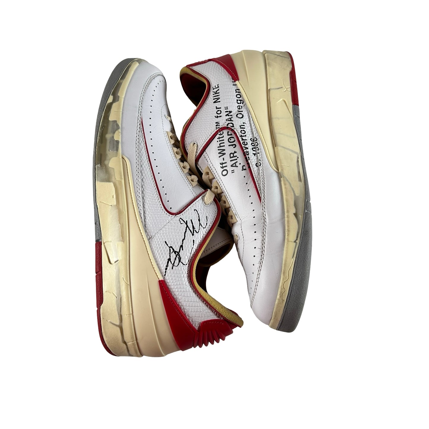 DJ4375 106 Jordan 2 Retro Low SP Off-White White Red [USED] - 13 M (Used)