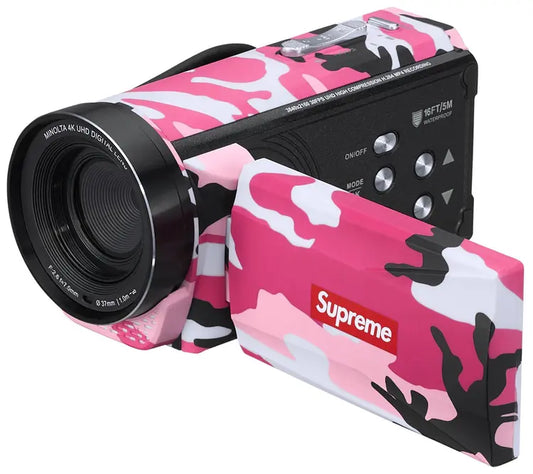 Supreme Minolta MN4K300WP Waterproof Camcorder Pink Camo