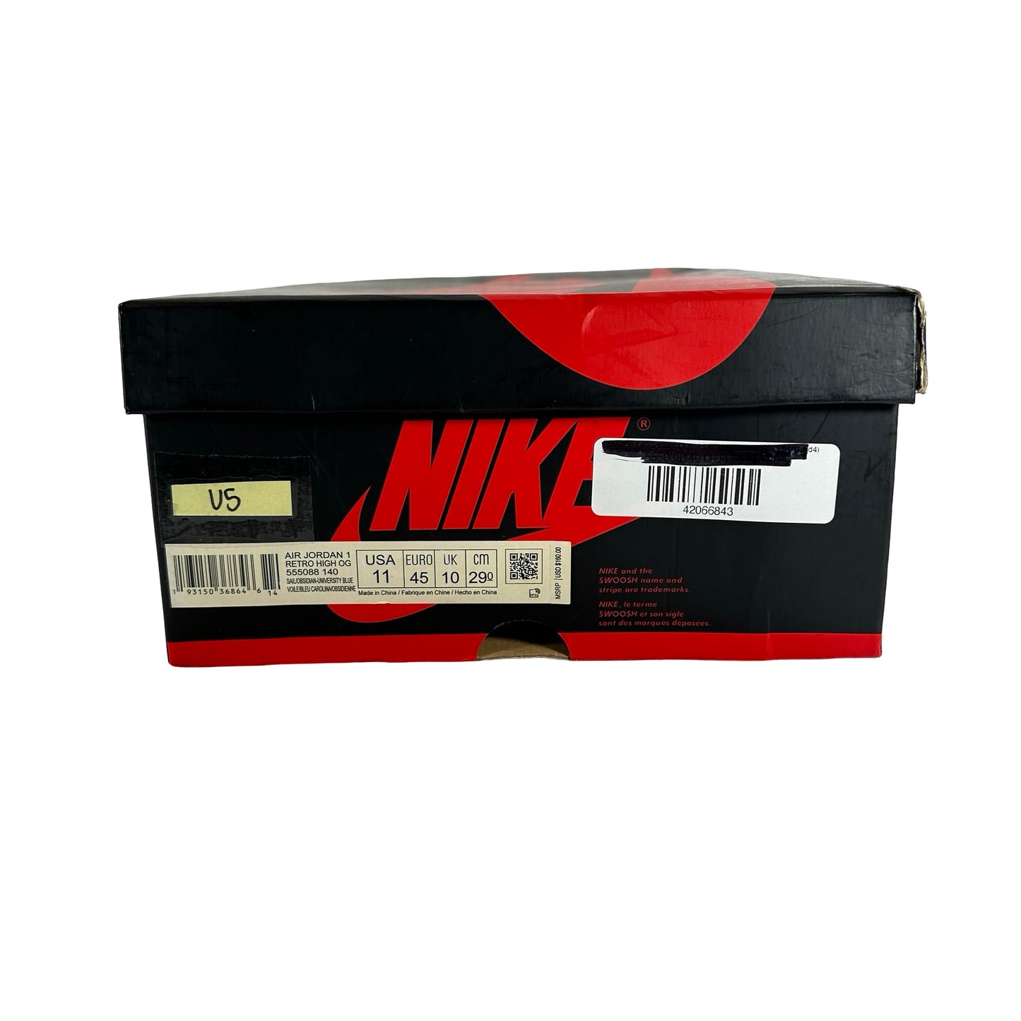 555088 140 Jordan 1 Obsidian UNC [USED] - 11 M (Used5)