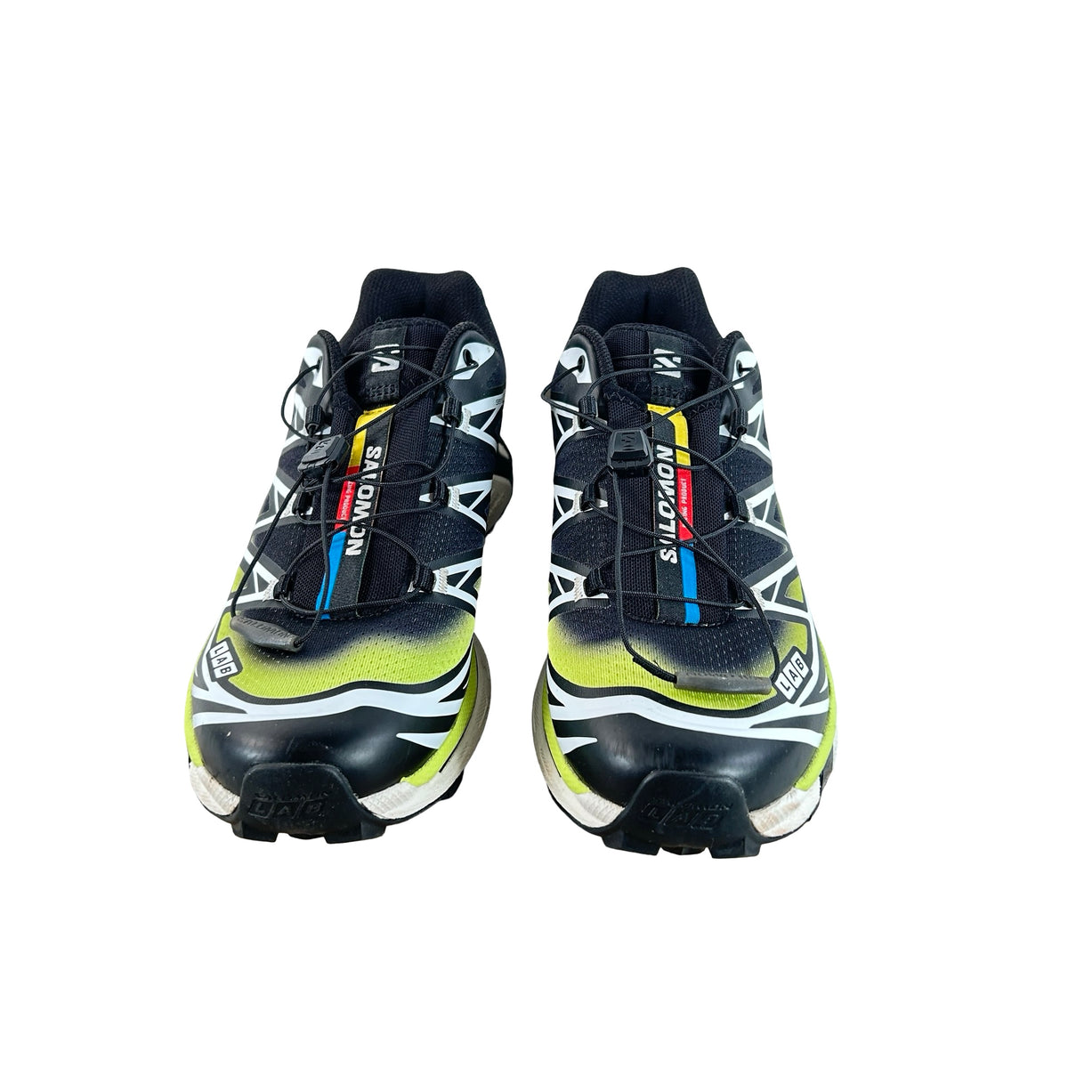 L47977400 Salomon XT-6 Skyline Black Sharp Green [USED] - 9.5 M (Used) (No Box)