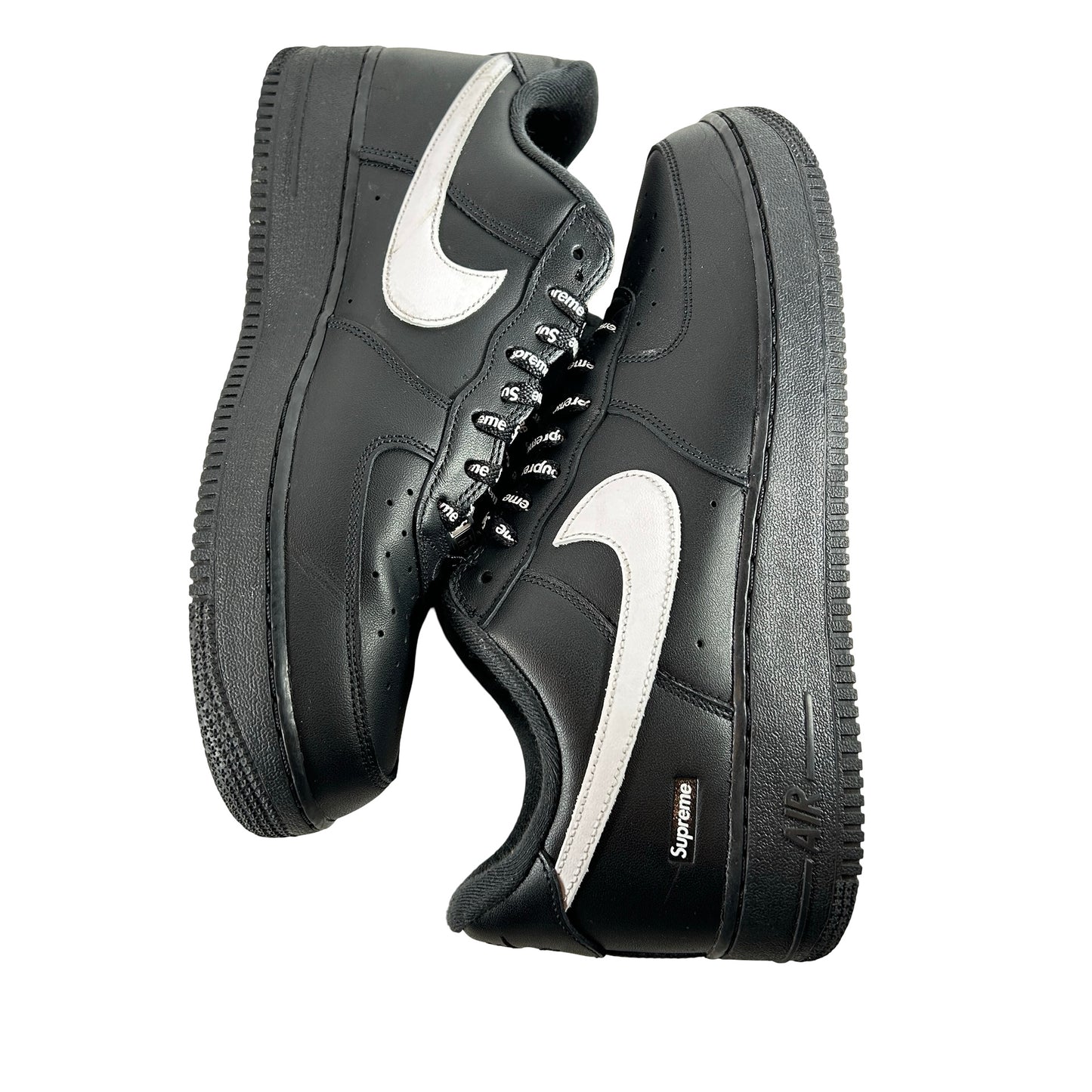 CU9225 002 Nike Air Force 1 Low Supreme Black White [USED] - 12 M (Used)