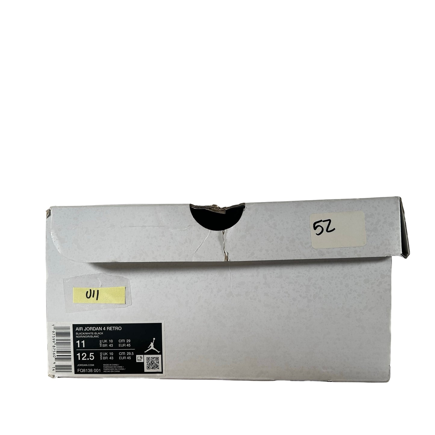 FQ8138 001 Jordan 4 Retro White Thunder [USED] - 11 M (Used11)
