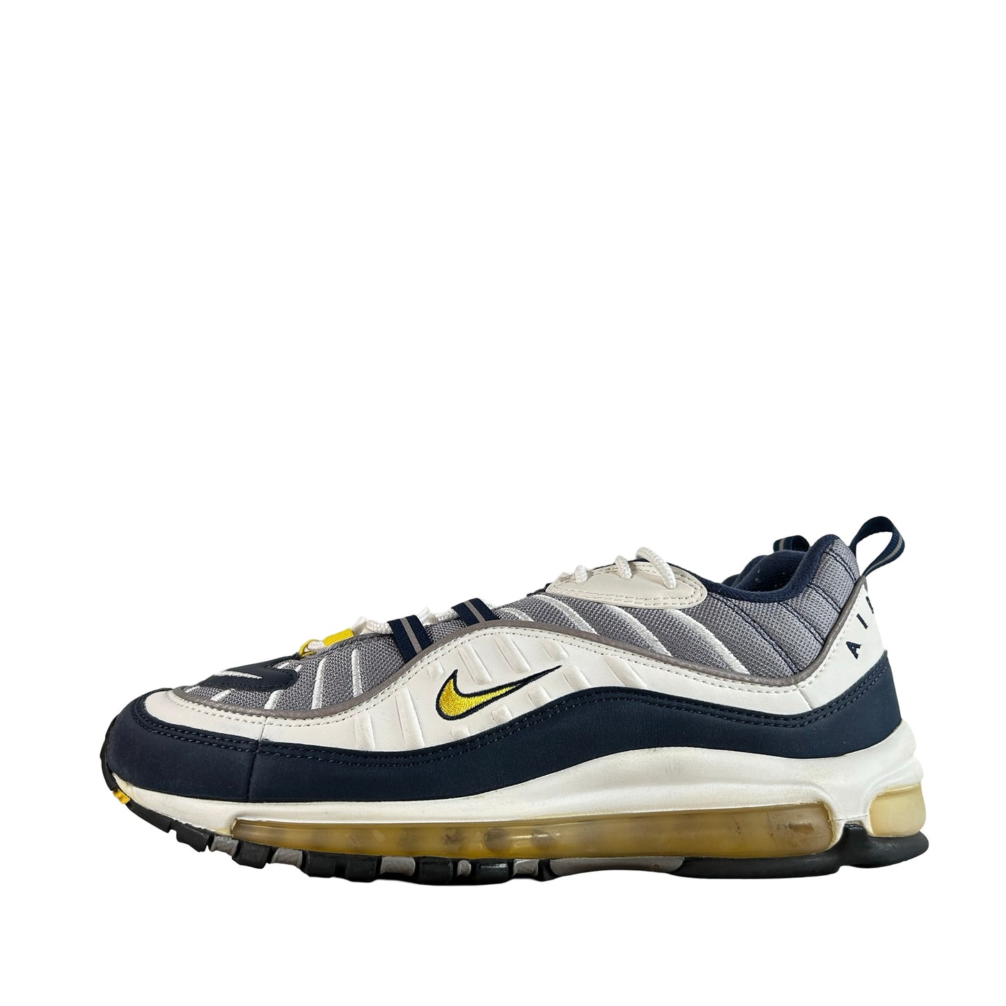 640744 105 Nike Air Max 98 Tour Yellow Grey [USED] - 9.5 M (Used)