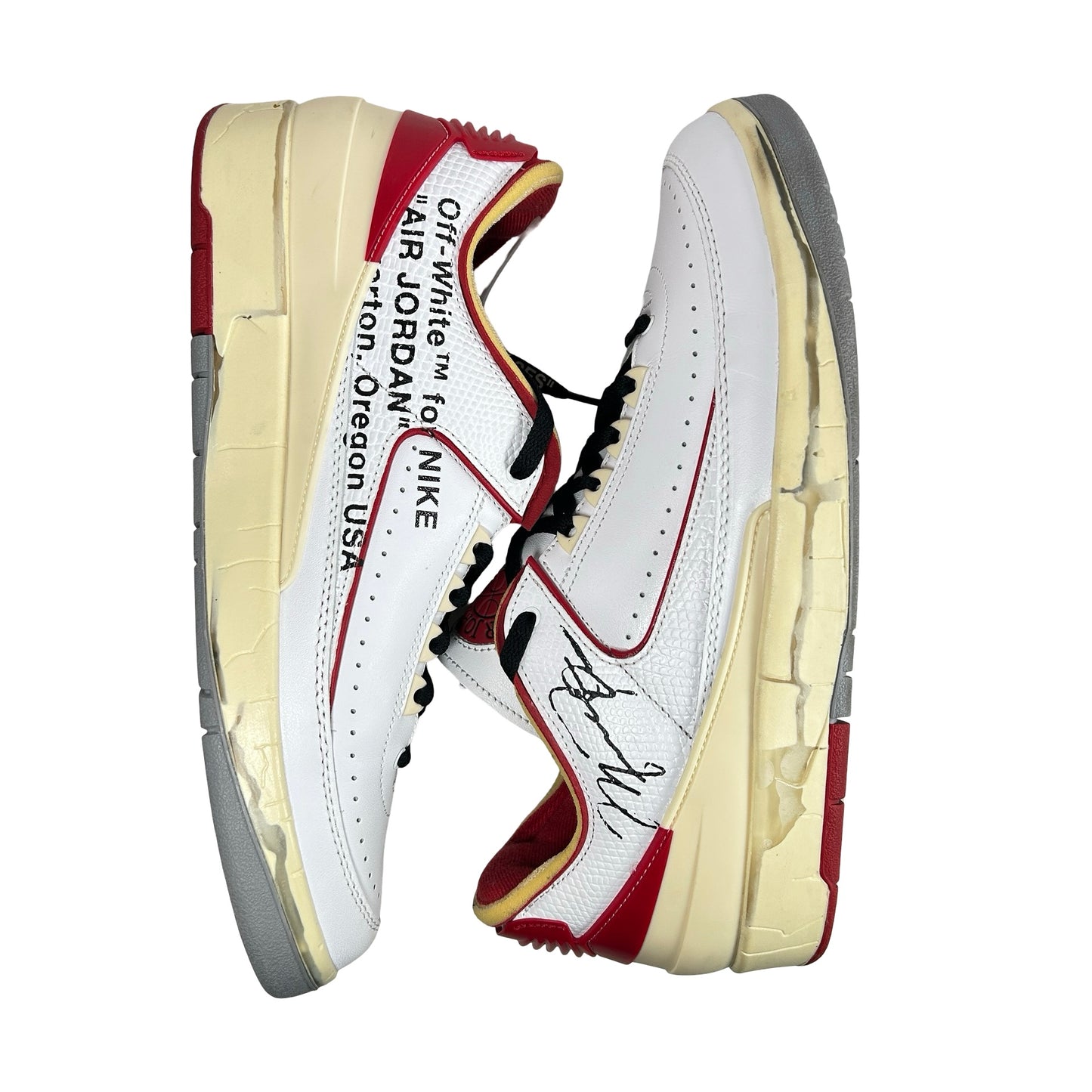 DJ4375 106 Jordan 2 Retro Low SP Off-White White Red [USED] - 11 M (VNDS)