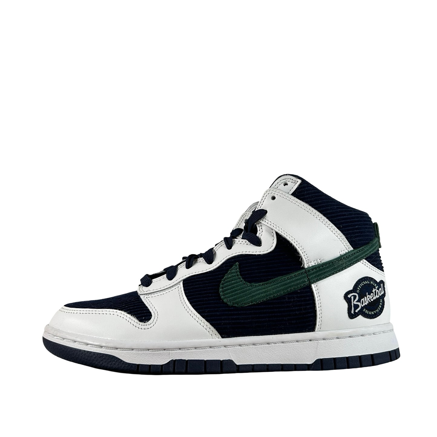 DH0953 400 Nike Dunk High Sports Specialties White Navy [USED] - 8.5 M (Used)