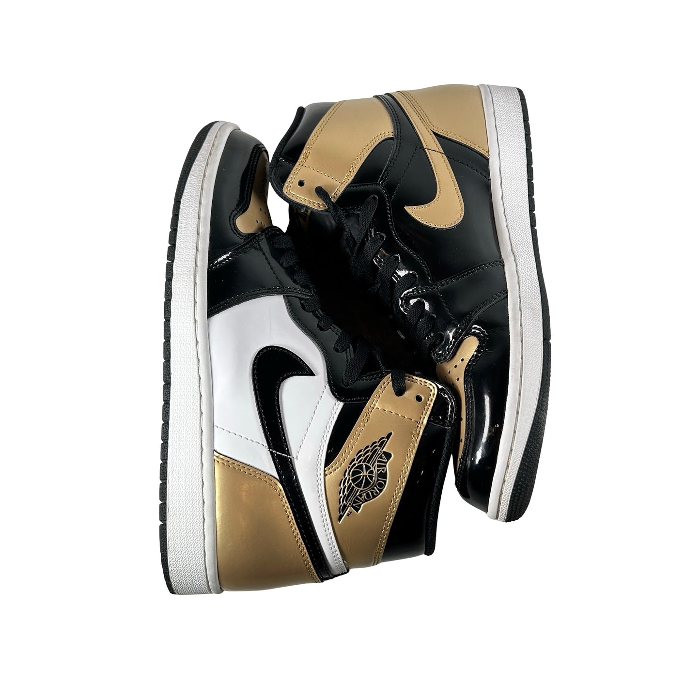 861428 007 Jordan 1 Retro High NRG Patent Gold Toe [USED] - 9.5 M (Used) (No Box)
