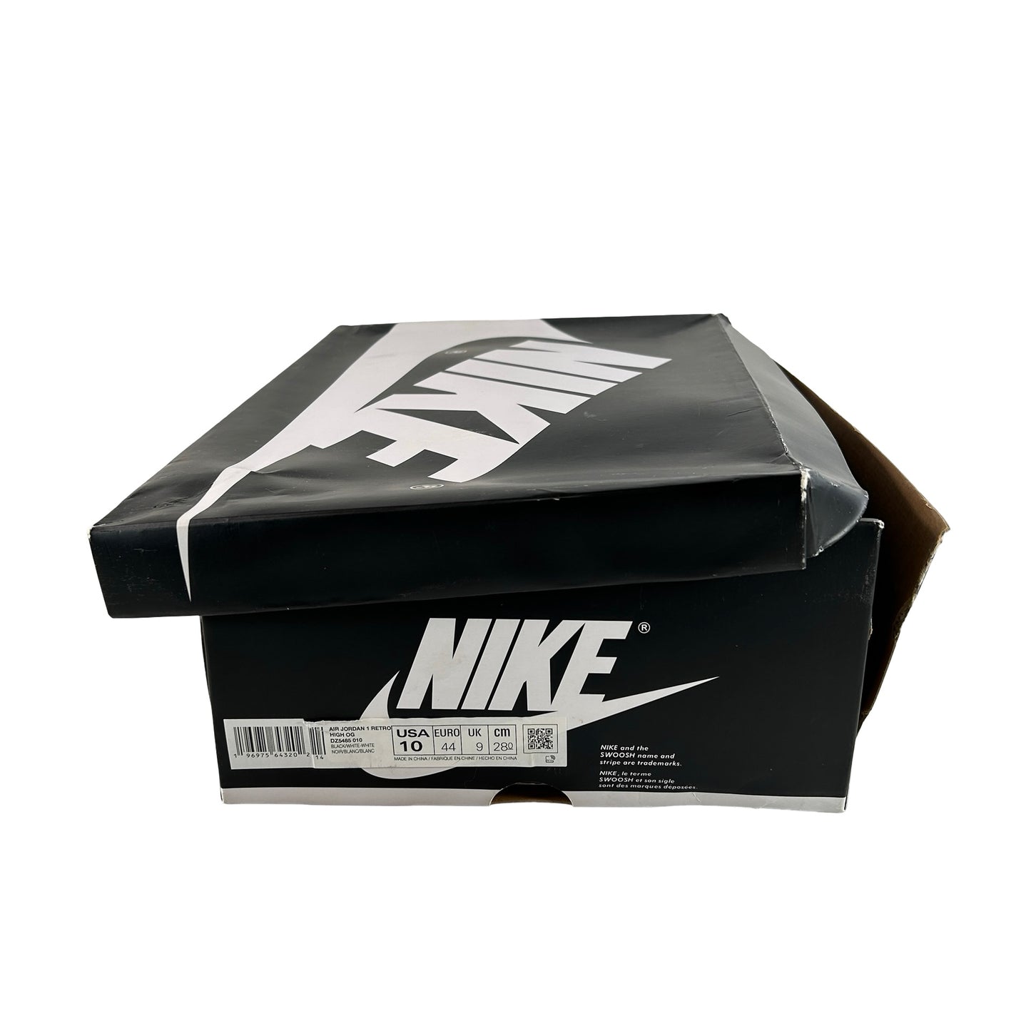 DZ5485 010 Jordan 1 Retro High OG Black White [USED] - 10 M (Used)